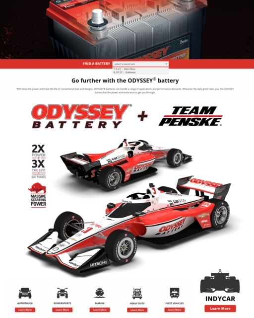 ENERSYS® AND TEAM PENSKE RENEW PARTNERSHIP FOR 2022 INDYCAR SERIES SEASON